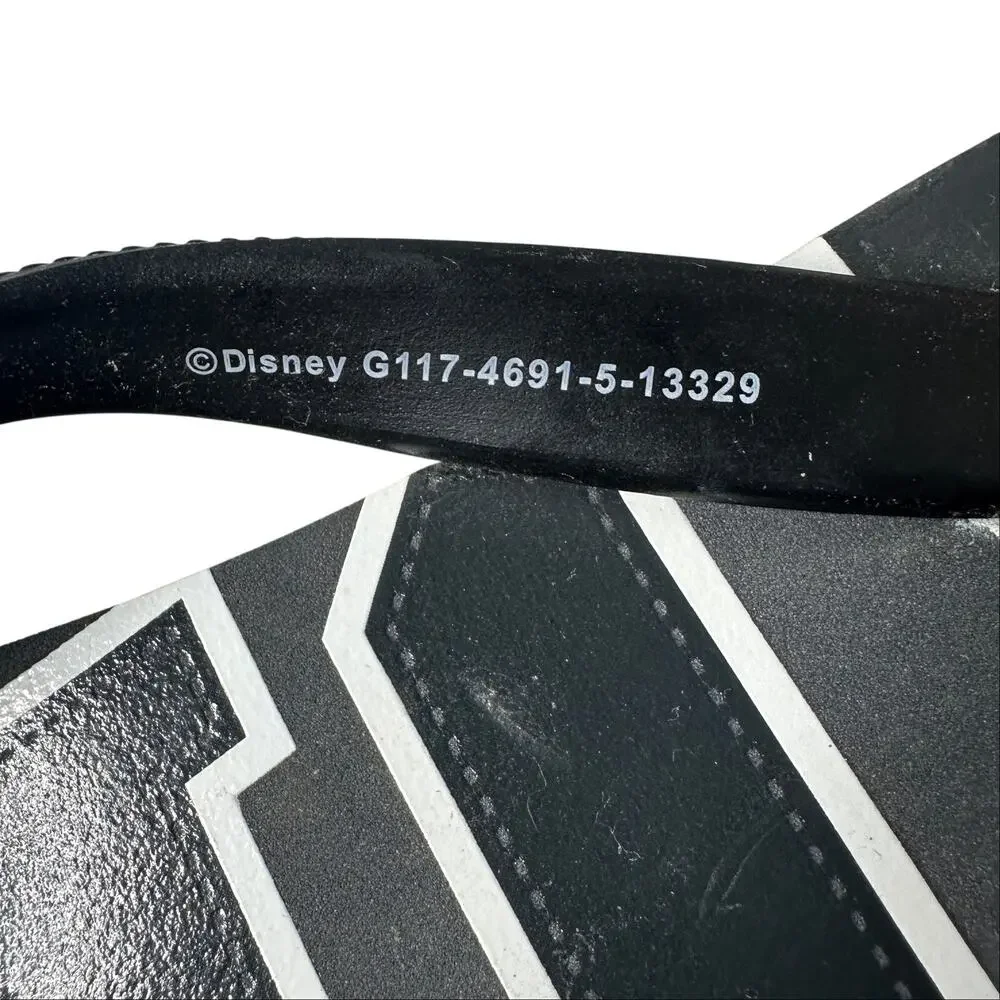 Disneyland Resort DLR 55 Mickey Mouse Flip Flops Black Men’s Size 11